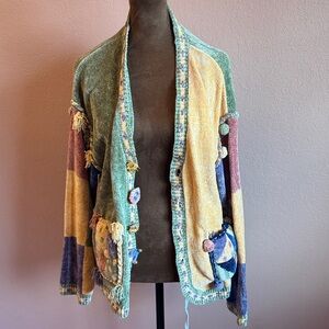 Colorful Patchwork Women's Cardigan